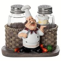 ราคา TEMU โถใส่เกลือและพริกไทยรูปพ่อครัวตลกพร้อมที่วางรูปพ่อครัว เครื่องประดับพ่อครัวเรซิน กระปุกใส่เครื่องเทศ ที่วางของตกแต่งห้องครัวร้านอาหาร (17592240671858)