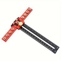 ราคา TEMU เครื่องช่วยเจาะรูหูจับงานไม้ - อลูมิเนียมอัลลอยทนทาน, สีแดง & ดำ, พร้อมคู่มือเจาะแนวตั้งสำหรับการติดตั้งประตูตู้และตู้เสื้อผ้าได้ง่าย, ไม้บรรทัดงานไม้ (17592247702667)