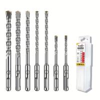 ราคา TEMU ชุดหัวเจาะ SDS-plus 7 ชิ้น, ปลายคาร์ไบด์, ชุดหัวเจาะ SDS+ แบบมีค้อนหมุนพร้อมเคสใส่ของสำหรับอิฐ, ปูน, หิน และคอนกรีต (17592248770712)