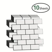 ราคา TEMU สติ๊กเกอร์กระเบื้องเซรามิก 3 มิติ แบบติดเอง 10 ชิ้น สำหรับห้องครัว ขนาด 12x12 นิ้ว ตกแต่งบ้าน สติ๊กเกอร์ติดผนังกระเบื้อง สำหรับห้องครัว ระเบียง อ่างล้างจาน ห้องน้ำ ร้านอาหาร (17592253749266)