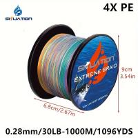 ราคา TEMU SHUATION สายเบ็ดถักเปีย PE 4X - ความยาว 1000 เมตร/3280 ฟุต สีเข้มสูง ทนทานต่อแรงดึงและทนต่อการขัดถูสำหรับตกปลาเหยื่อและน้ำจืดทะเล (17592217854862)