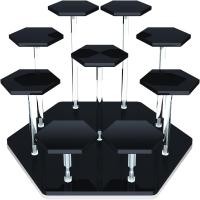 ราคา TEMU 1 ชิ้น แท่นแสดงอะคริลิก 9 ชั้น แท่นแสดงอะคริลิกรูปหกเหลี่ยม แท่นอเนกประสงค์สำหรับฟิกเกอร์ เครื่องประดับ เครื่องประดับหยกเทียม แสดงเครื่องสำอางและน้ำหอม และชั้นวางต้นไม้ (17592283092742)