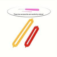 ราคา TEMU ชุด DIY ถักผ้า 2 ชิ้นพร้อมเข็มโครเชต์ - เครื่องมือทอผ้าแฮนด์เมดสำหรับผ้าห่ม, ผ้าพันคอ, หมวก และผ้าคลุมไหล่ - แดง/เหลือง, เส้นด้ายทอผ้า (17592284301372)