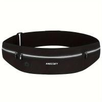 ราคา TEMU กระเป๋าคาดเอวสะท้อนแสง HAISSKY น้ำหนักเบาปรับได้ - ปิดด้วยซิปปลอดภัย, กระเป๋าฟานนี่สีดำเรียบหรูสำหรับการเดินป่า, ขี่จักรยาน, ท่องเที่ยวกลางแจ้ง และเก็บโทรศัพท์ (17592285470308)