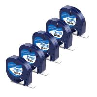 ราคา TEMU เทปติดฉลากพลาสติกสีขาว 5 ม้วน ใช้ได้กับเครื่องพิมพ์ฉลาก LetraTag รุ่น 91331 | 12 มม. x 4 ม. (1/2" x 13') สำหรับ LetraTag 200B LT100H, สีดำบนขาว, วัสดุ PET (17592248696865)