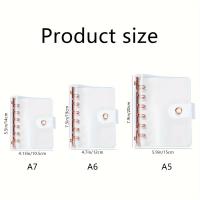 ราคา TEMU ปกแฟ้ม A5/A6/A7 สีทองกุหลาบ - หนา, ทนทาน 6-วงแหวนสำหรับจัดระเบียบหน้ากระดาษแบบหลวมเพื่อการเปลี่ยนหน้าได้ง่าย (17592272014003)