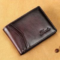 ราคา TEMU กระเป๋าสตางค์หนังแท้ Dante Vintage Slim สำหรับผู้ชาย - บางเฉียบ, หนังวัวชั้นบนพร้อมโลโก้ปั้น, ช่องใส่บัตรประจำตัวโปร่งใส, ของขวัญคริสต์มาสที่เหมาะสม, สีดำ (17592293219301)