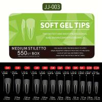 ราคา TEMU 550 ชิ้น/กล่อง ซอฟท์เจล เอ็กซ์ ทิปเล็บ, ครึ่งด้าน ทิปเล็บอะคริลิคใส ขึ้นรูปล่วงหน้า ทิปเล็บปลอม กดทับเล็บ สำหรับต่อเล็บ เครื่องมือทำเล็บ สำหรับศิลปะเล็บ (17592293751907)