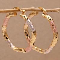 ราคา TEMU ต่างหูแฟชั่น Tie Dye ห่วงทองคำ สำหรับผู้หญิง ต่างหูกลมบิดเกลียว ของขวัญวันครบรอบแต่งงาน (17592301863692)