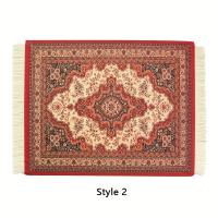 ราคา TEMU แผ่นรองเมาส์แบบพรมเปอร์เซียขนาดเล็กถักลายสไตล์เรโทร พรมลายถ้วย แผ่นรองเมาส์แล็ปท็อปพร้อมที่คาดผม ตกแต่งโต๊ะทำงานที่บ้าน แผ่นรองถ้วยตุ๊กตา (17592249564466)