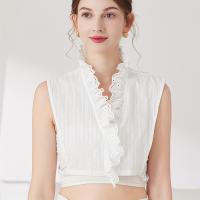 ราคา TEMU ผู้หญิงสีขาวคอ Y ปลอกคอปลอมคอปกคลาสสิกเรียบง่ายขอบระบายครึ่งเสื้อเชิ้ตปลอกคอปลอมคอปกประจำวันแบบสบาย ๆ (17592259073178)