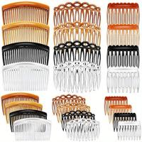 ราคา TEMU 24 ชิ้น ชุดดอกไม้ขนฝรั่งด้านข้าง พลาสติก Twist Comb Hair Clip Combs อุปกรณ์สำหรับผู้หญิง (17592280112598)