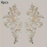 ราคา TEMU 4 ชิ้น 3D ดอกไม้ลูกไม้ปักแพทช์สไตล์วิคตอเรียปัก Applique DIY ชุดแต่งงานเย็บปักถักร้อยงานฝีมือเสื้อผ้ากางเกงยีนส์กระเป๋า (17592317061482)