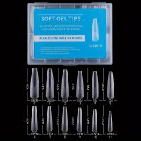 ราคา TEMU ชุดทิปเล็บแบบซอฟท์เจล X 240 ชิ้น/กล่อง ทิปเล็บแบบแมทยาว ทิปเล็บแอคริลิคแบบบัลเล่ต ทิปเล็บปลอมแบบกด สำหรับการออกแบบเล็บศิลปะ เครื่องมือทำเล็บแบบ DIY (17592342208202)