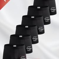 ราคา TEMU 6 ชิ้น กางเกงในชาย พิมพ์โลโก้/ดีไซน์ตามสั่ง - กางเกงบ็อกเซอร์พร้อมพิมพ์โลโก้ขนาดใหญ่ แพ็คใหญ่สำหรับของขวัญ ใส่ประจำวันและใช้งานทั่วไป - กางเกงในสบายไม่มีโบว์ (17592344738039)
