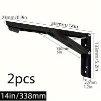ราคา TEMU ขาแขวนพับ 2 ชิ้น สำหรับชั้นวางของ ทนทาน ทำจากสแตนเลส ใช้สำหรับโต๊ะเบนช์ ช่วยประหยัดพื้นที่ DIY (17592357476967)