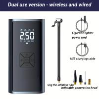 ราคา TEMU เครื่องปั๊มลมยางอัจฉริยะ 1 ชิ้น - เครื่องปั๊มลมเต็มความจุแบตเตอรี่ใหญ่ พร้อมหน้าจอดิจิตอล LED และปุ่มกดเดียว ใช้ได้กับรถยนต์ จักรยานยนต์ จักรยาน และลูกบอล (17592363153287)