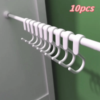 ราคา TEMU 10ชิ้น ตะขอพลาสติกสีขาวรูปตัว S - ทนทาน, วิธีแขวนหลากหลายสำหรับห้องครัว, ห้องน้ำ, ตู้เสื้อผ้า และสวน - ออร์แกไนเซอร์หลายใช้ประหยัดพื้นที่สำหรับเสื้อผ้า, ผ้าขนหนู และเครื่องมือ (17592370853097)