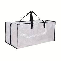 ราคา TEMU กระเป๋าเดินทาง PP ทอชั้นหนาขนาดใหญ่ 1 ชิ้น โปร่งใส, กระเป๋าซิปเก็บของพร้อมแข็งแรงพับได้สำหรับผ้าและเครื่องนอน, กระเป๋าเก็บเครื่องมือ (17592377218305)