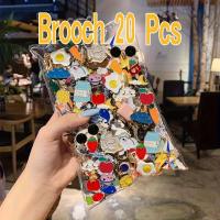 ราคา TEMU 10ชิ้น/20ชิ้น เข็มกลัดเคลือบน่ารัก พินเข็มกลัดตกแต่ง เครื่องประดับการ์ตูนสำหรับเสื้อผ้าและหมวก วัสดุโลหะผสม (17592377940838)