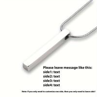 ราคา TEMU พวงกุญแจสร้อยคอทรงพิเศษพร้อมพวงกุญแจสี่ด้านที่แกะลายบนแผ่นสี่เหลี่ยม, สร้อยคอโซ่กระดูกงู (17592387025288)