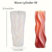 ราคา TEMU แม่พิมพ์ซิลิโคนรูปทรงกระบอกคลื่นสำหรับเทียนอโรมาเธอราพี, สบู่แฮนด์เมด & เครื่องกระจายกลิ่นยิปซั่ม - เครื่องมืองานฝีมือรูปทรงรี (17592401533858)