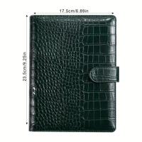 ราคา TEMU A5/A6 สมุดโน้ตหนัง PU ปก 6 ห่วง ดีไซน์ทันสมัย ปกแฟ้มจัดระเบียบส่วนตัวพร้อมตัวล็อคแม่เหล็ก ปกแฟ้มงบประมาณเงินสด (17592402152075)