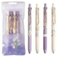 ราคา TEMU 4 ชิ้น ปากกาเจลสีหัวดอกไม้ Kawaii, 0.5 มม. จุดเล็ก, น้ำหมึกดำแห้งเร็ว, ปากกาเขียนแบบยืดหยุ่นพร้อมกripสบาย, ของเขียนสไตล์ Cute สำหรับสำนักงานและโรงเรียน (17592429497128)