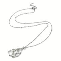 ราคา TEMU สร้อยคอทำจากสแตนเลส 304 พร้อมถุงมัคคาเรมีที่ถูกถักและสายคล้องพลอยอัญมณี, สามารถปรับขนาดได้, มีโซ่และกุญแจปลากัด, ของขวัญวาเลนไทน์, ยาว 23-3/4 นิ้ว (60.5 เซนติเมตร) (17592299414745)