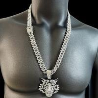 ราคา TEMU สร้อยคอคิวบาขยาย 14 มม. แฟชั่น พร้อมจี้หัวเสือสไตล์สัตว์โดดเด่น เคลือบทองคำขาว-เหลือง 18K หนักหรู ประดับคริสตัลเทียม (17592377553347)