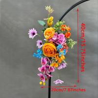 ราคา TEMU ช่อดอกไม้เทียมสำหรับงานแต่งงานและหมัก - ดอกกุหลาบโพลีเอสเตอร์, ดอกไม้สีส้ม, ดอกไฮเดรนเจียสีม่วง, กล้วยไม้ผีเสื้อ - ของตกแต่งสวน, การจัดเลี้ยงงานเฉลิมฉลอง (17592413813423)
