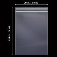 ราคา TEMU 100 ชิ้น ถุงพลาสติกใสขนาดใหญ่ปิดผนึกเอง - ถุงซิปใสใช้ซ้ำได้สำหรับบรรจุภัณฑ์, การเก็บรักษา & การจัดส่ง, ขนาดหลายขนาด (เล็ก, กลาง, ใหญ่), ถุงเก็บของ (17592219858422)