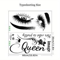 ราคา TEMU สติ๊กเกอร์ติดผนังดวงตาสวยงาม ถอดออกได้ ติดเองได้ วอลเปเปอร์ติดผนัง Queen Vibes สำหรับห้องนั่งเล่น ห้องนอน บ้าน (17592212022877)