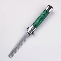 ราคา TEMU หวีพลอยพับได้สแตนเลสสำหรับผู้ชาย | จัดแต่งทรงผมสำหรับผมมัน, หวีจัดแต่งทรงผมด้านหลังขนาดใหญ่, เปิดอัตโนมัติ, ขนาดพกพา (17592217522480)