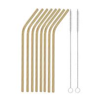 ราคา TEMU หลอดโค้ง 8 ชิ้น พร้อมแปรง 2 อัน, หลอดโลหะสีสันสดใส, หลอดสแตนเลสสตีล Food-Grade แบบพกพา สร้างสรรค์, ชุดหลอดสำหรับเครื่องดื่ม กาแฟ และชานม (17592191823255)