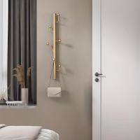 ราคา TEMU 1 ชิ้น ที่แขวนเสื้อและหมวกติดผนังโลหะสีดำสไตล์โมเดิร์น, ตะขอแนวตั้งหลายประโยชน์สำหรับผ้าพันคอ, กระเป๋า, หมวก - ไม่ต้องใช้ไฟฟ้า, เหมาะสำหรับห้องนั่งเล่น, ทางเข้าห้องนอน (17592277565964)