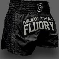 ราคา TEMU กางเกงมวยไทย สำหรับผู้ใหญ่ - ดีไซน์ " FLUORY", สีดำพร้อมลวดลายขาว, โพลีเอสเตอร์ไม่ยืด, เหมาะสำหรับการฝึกมวย & MMA, สามารถซักมือได้ - เหมาะสำหรับกิจกรรมกีฬาในฤดูใบไม้ผลิ/ฤดูร้อน, กางเกงมวย (175921