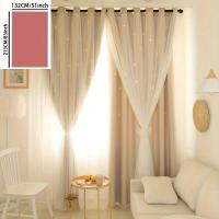 ราคา TEMU 1PC ผ้าม่านสีพื้นลายดาว 2 ชั้น เหมาะสำหรับห้องนั่งเล่น ห้องนอน ห้องครัว ห้องน้ำ ของตกแต่งบ้าน ของตกแต่งห้อง (17592275245031)