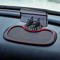ราคา TEMU แผ่นรองโทรศัพท์รถยนต์หมุนได้ 360° กันลื่น - แผ่นปิดแดชบอร์ดพร้อมการยึดเกาะปลอดภัย, พื้นผิวกันลื่นสำหรับสมาร์ทโฟนและแท็บเล็ต, อุปกรณ์ตกแต่งภายในรถทนทานสีดำ/แดง/น้ำเงิน, ที่วางโทรศัพท์สำหรับรถ (175