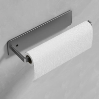 ราคา TEMU ชั้นวางของในครัวแบบติดผนัง มีสีดำ สีขาว หรือสีเทา สำหรับใส่กระดาษ ผ้าเช็ดจาน และฟิล์มพลาสติก (17592270833375)