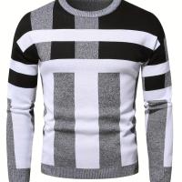 ราคา TEMU เสื้อสเวตเตอร์รัดรูปทรงกลมสีสดชัด สำหรับชาย สไตล์ทันสมัย ที่อุ่นสบาย ใส่ได้ทั้งในห้องและนอกบ้านในช่วงฤดูหนาว (17592268516833)