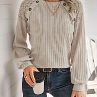 ราคา TEMU การเปรียบเทียบเสื้อผ้าผู้หญิง แขนรางลูกไม้ ประดับกระดุม (17592282203588)