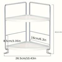 ราคา TEMU ชั้นวางของมุมหลายชั้น จัดเก็บง่าย มาพร้อมชั้นวางเหล็กสองชั้นสำหรับวางบนโต๊ะ เหมาะสำหรับจัดระเบียบเครื่องสำอางในห้องน้ำ และติดตั้งได้ในมุม (17592313400474)