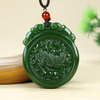 ราคา TEMU สร้อยคอประดับหิน Kirin สีเขียวที่งดงาม - อุปกรณ์เสริมที่หลากหลายสำหรับทั้งชายและหญิงพร้อมการแกะสลักลวดลายที่ซับซ้อน เหมาะสำหรับเสื้อสเวตเตอร์หรือการใส่แบบสบายๆ ของหินธรรมชาติ (17592259553534)