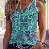 ราคา TEMU เสื้อกันหนาวผู้หญิงลายพื้นชนเผ่า, คอกลมแบบสบายๆ พร้อมด้วยดีเทลปุ่ม, เสื้อกันหนาวฤดูร้อนจากโพลีเอสเตอร์ 95% สปันเด็กซ์ 5%, ผ้าเบา 180g/m² (17592224798407)