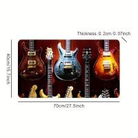 ราคา TEMU แผ่นรองเมาส์ลายเครื่องดนตรี ขนาดใหญ่พิเศษ แผ่นรองคีย์บอร์ดและเมาส์สำหรับแล็ปท็อป ขอบกันลื่น ใช้งานในออฟฟิศ (17592287096826)