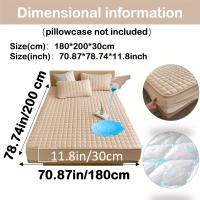 ราคา TEMU 1 ชิ้น ผ้าคลุมที่นอนแบบควิลท์ (ไม่รวมหมอนและไส้), ผ้าคลุมที่นอนสีพื้นนุ่มสบาย, สำหรับห้องนอน, ห้องรับแขก, มีกระเป๋าลึก, เฉพาะผ้าปูที่นอนแบบยืด (17592288047268)