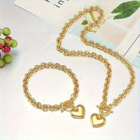 ราคา TEMU ชุดสร้อยข้อมือและจี้หัวใจสีทองหรูหรา สไตล์สวยเก๋ ของขวัญวันวาเลนไทน์และงานแต่งงานสำหรับแฟนสาว (17592325763422)