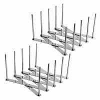 ราคา TEMU 【ประสิทธิภาพในครัว】ชั้นวางฝาหม้อสแตนเลส - ที่วางหลายฟังก์ชันสำหรับประตูตู้ครัวสำหรับจาน, จาน, และกระดานตัด - ทนทาน, ป้องกันสนิม, มีปลายโค้งมน, อุปกรณ์จัดเก็บและจัดระเบียบในครัว (17592346480538)