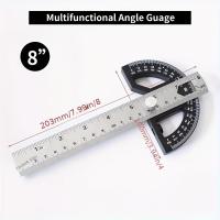 ราคา TEMU ไม้บรรทัดอเนกประสงค์ขนาด 8 นิ้ว ปรับได้หลายมุม มีหน่วยวัดทั้งเมตริกและอิมพีเรียล ออกแบบมาสำหรับอ่านมุมโปรแทรกเตอร์ให้แม่นยำในงานไม้ (17592355197349)